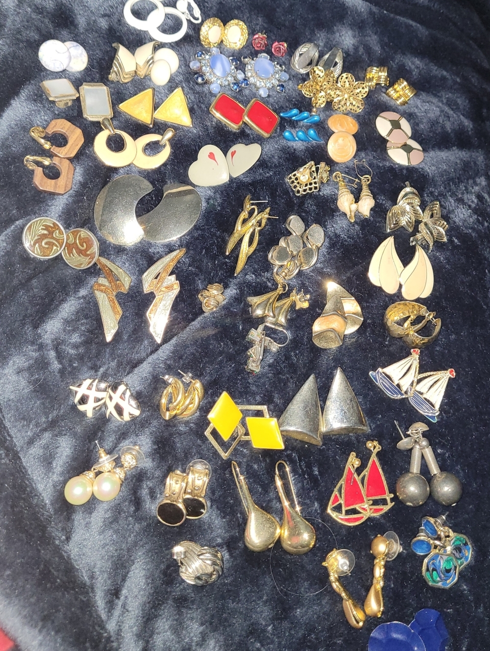 Vintage 1980's Lot Of 45 Pair Earrings